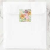 Fall Sunflower Bouquet Quadratischer Aufkleber (Tasche)