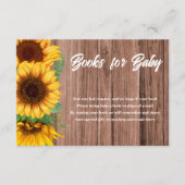 Fall Sunflower | Bücher für Baby | Babydusche Begleitkarte (Vorderseite)