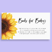 Fall Sunflower | Bücher für Baby | Babydusche Begleitkarte