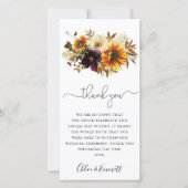 Fall Sunflower Burgundy Blumenzwiebelhochzeit Viel (Vorderseite)