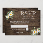 Fall Sunflower Country Barding Hochzeit RSVP Einladung (Vorne/Hinten)