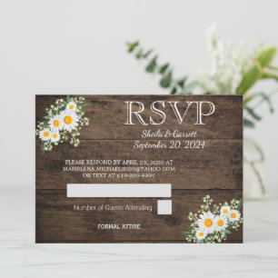 Fall Sunflower Country Barding Hochzeit RSVP Einladung