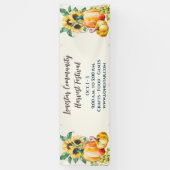 Fall Sunflower Pumpkin Harvest Banner (Vertikal)