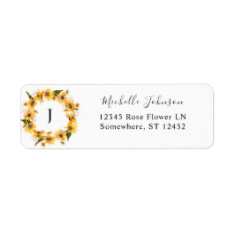 Fall Sunflower Rücksendeadresse