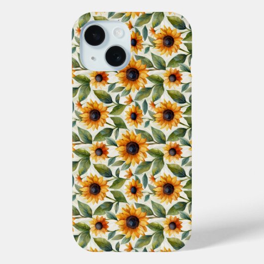Fall Sunflower Theme iPhone 15 Case-Mate iPhone Hülle (Rückseite)
