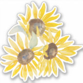 Fall Sunflower Vinyl Sticker (Vorderseite)