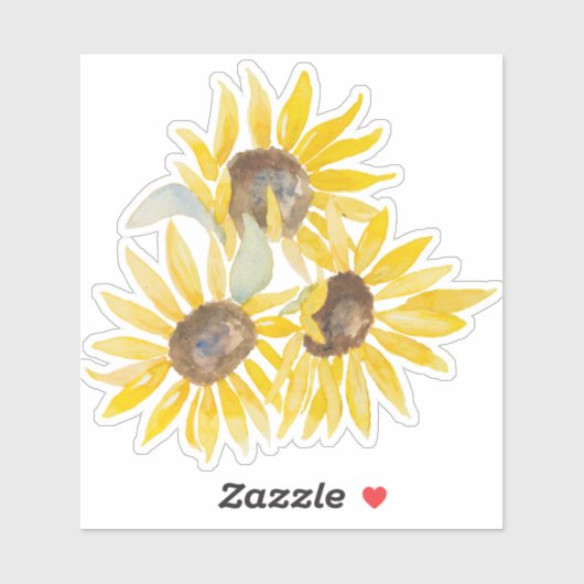 Fall Sunflower Vinyl Sticker (Blatt)