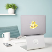 Fall Sunflower Vinyl Sticker (Laptop auf Schreibtisch)