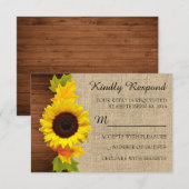 Fall Sunflower Wedding Einladung RSVP Karten (Vorne/Hinten)