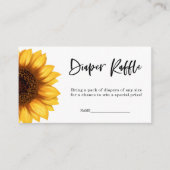 Fall Sunflower | Windeln | Kinderdusche Begleitkarte (Vorderseite)