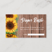 Fall Sunflower | Windeln | Kinderdusche Begleitkarte (Vorderseite)