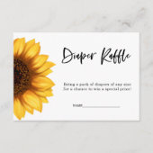 Fall Sunflower | Windeln | Kinderdusche Begleitkarte (Vorderseite)