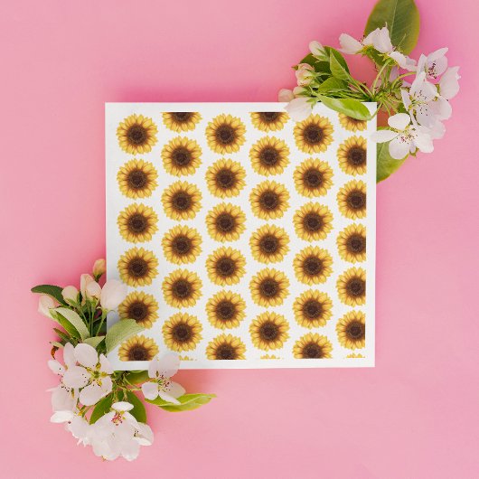 Fall Sunflowers Baby Shower Serviette
