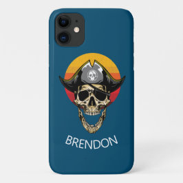 Fall Sunset Blue Pirate Skull Case-Mate iPhone Case-Mate iPhone Hülle