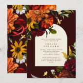 Fall Sunset Dark Moody Romantic Brautparty Einladung (Vorne/Hinten)