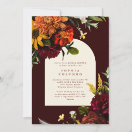 Fall Sunset Dark Moody Romantic Bridal Shower  Einladung