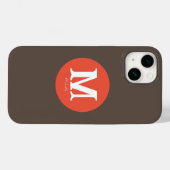 Fall Sunset Minimal Monogram Case-Mate iPhone Hülle (Rückseite (Horizontal))