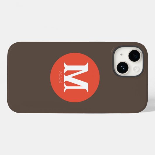 Fall Sunset Minimal Monogram Case-Mate iPhone Hülle (Rückseite (Horizontal))
