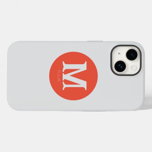 Fall Sunset Minimal Monogram Case-Mate iPhone Hülle (Rückseite (Horizontal))