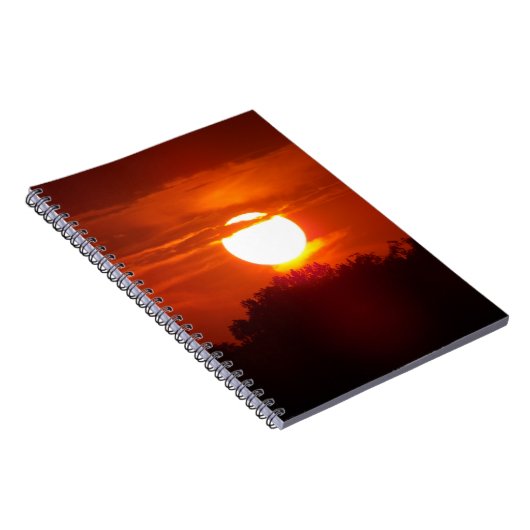 Fall Sunset Notebook Notizblock (Rechte Seite)