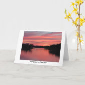 Fall Sunset on Pine Lake Karte (Gelbe Blume)