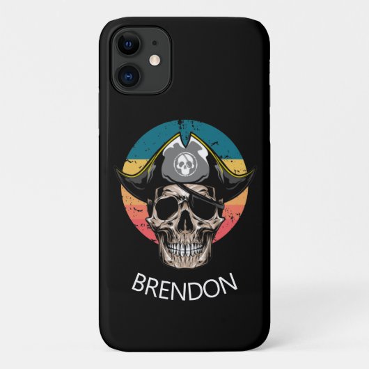 Fall Sunset Pirate Skull Case-Mate iPhone Hülle (Rückseite)