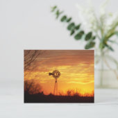 Fall Sunset Postkarte (Stehend Vorderseite)