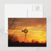 Fall Sunset Postkarte (Vorne/Hinten)