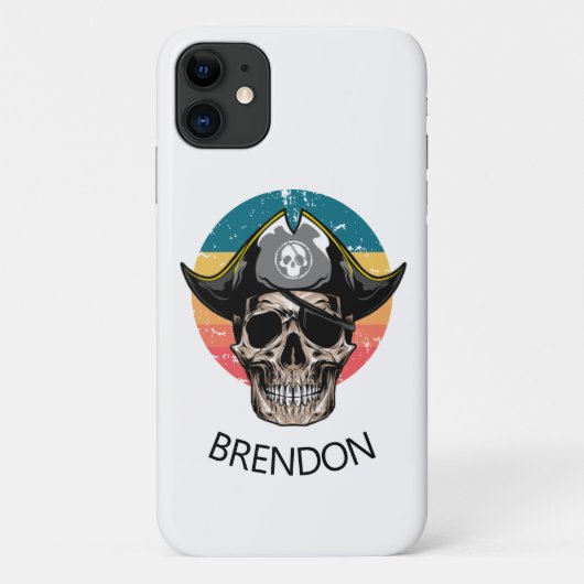 Fall Sunset White Pirate Skull Case-Mate iPhone Hülle (Rückseite)
