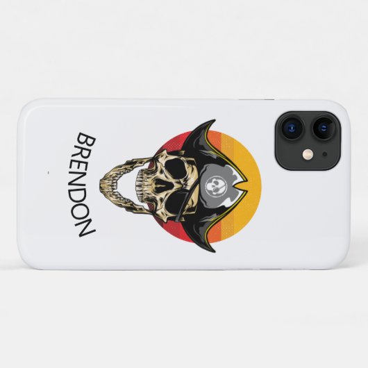 Fall Sunset White Pirate Skull Case-Mate iPhone Hülle (Rückseite (Horizontal))