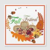 Fall Sunshine Farben Foliage Pumpkin Floral Magnet (Vorderseite)