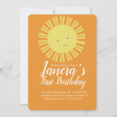 Fall Sunshine Herbst Geburtstagsparty Einladung (Vorderseite)