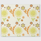 Fall Sunshine Herbst Geburtstagsparty Geschenkpapier (Flach)
