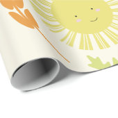 Fall Sunshine Herbst Geburtstagsparty Geschenkpapier (Rolleneckpunkt)