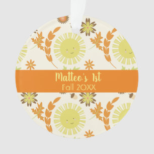Fall Sunshine Herbst Geburtstagsparty Ornament