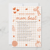 Fall Süsse Pie, die Mama Best Baby Shower Game ken Einladung (Vorderseite)
