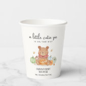 Fall Süsse Pumpkin Pie Teddy Bear Baby Dusche Pappbecher (Rückseite)