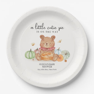 Fall Süsse Pumpkin Pie Teddy Bear Baby Dusche Pappteller