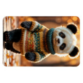 Fall Sweater Panda Magnet (Horizontal)