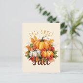 Fall Sweet Fall Postkarte (Stehend Vorderseite)