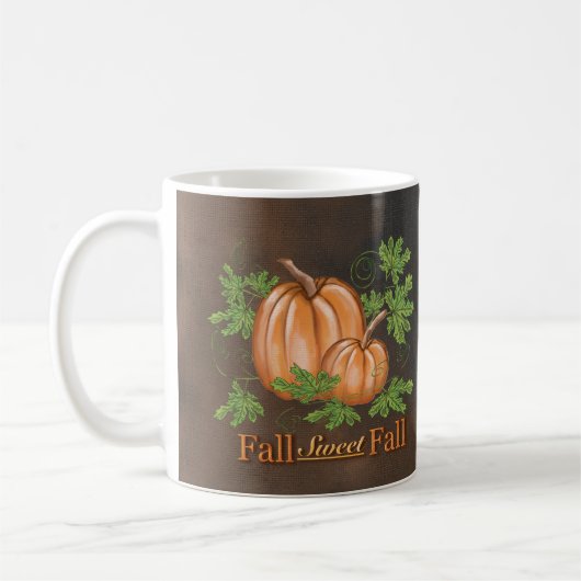 Fall Sweet Fall Pumpkins | Rustikales Brown Kaffeetasse (Links)