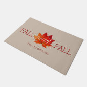 Fall Sweet Fall Red Herbst Ahornleaf Fußmatte (Schrägansicht)