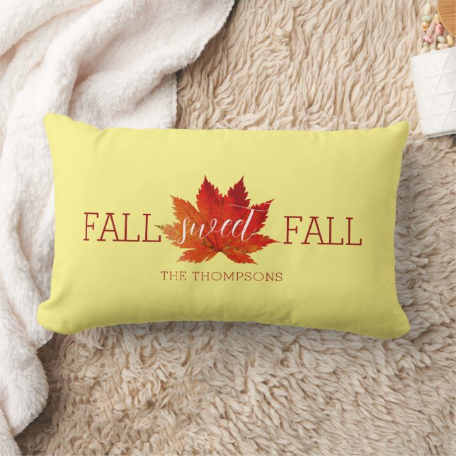 Fall Sweet Fall Roter Herbst Ahornblätterpilz Ahor Lendenkissen (Decke)