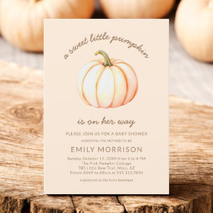 Fall Sweet Little Pumpkin Autumn Baby Shower Einladung