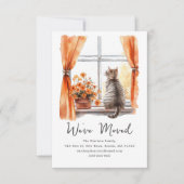 Fall Tabby Cat | Wir haben eine neue Adresse versc Ankündigung (Vorderseite)
