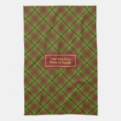 Fall Tartan Hand Towel Personalized Checkered Geschirrtuch (Vertikal)