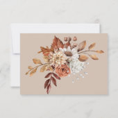 Fall Taupe floral Geburtstag Response Card Dankeskarte (Rückseite)