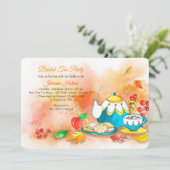 Fall Tea Einladung (Stehend Vorderseite)