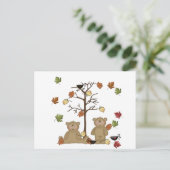 Fall Teddies Postkarte (Stehend Vorderseite)