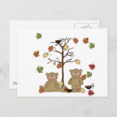 Fall Teddies Postkarte (Vorne/Hinten)